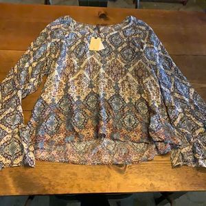 Stetson Western Boot Barn Blouse • Size Large • NWT